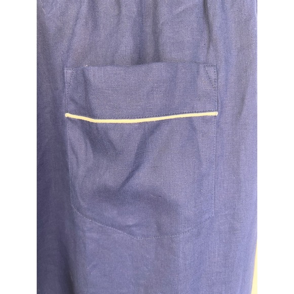 HILL HOUSE Navy 100% linen The Skylar Pants NWT size Large - Picture 8 of 10